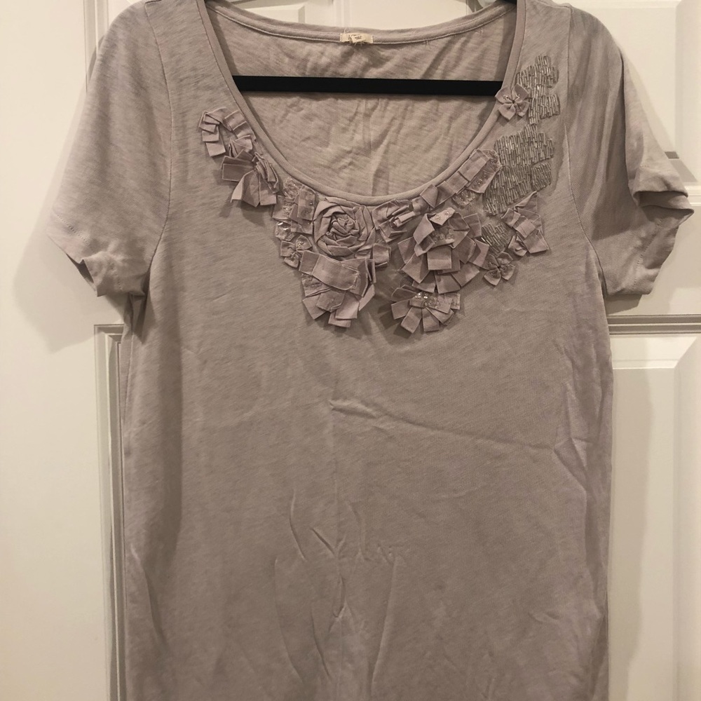 Vintage Jcrew flower detail tee shirt